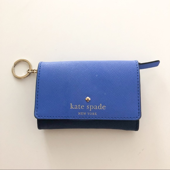 kate spade Handbags - Kate Spade Blue Mini Keyring Wallet